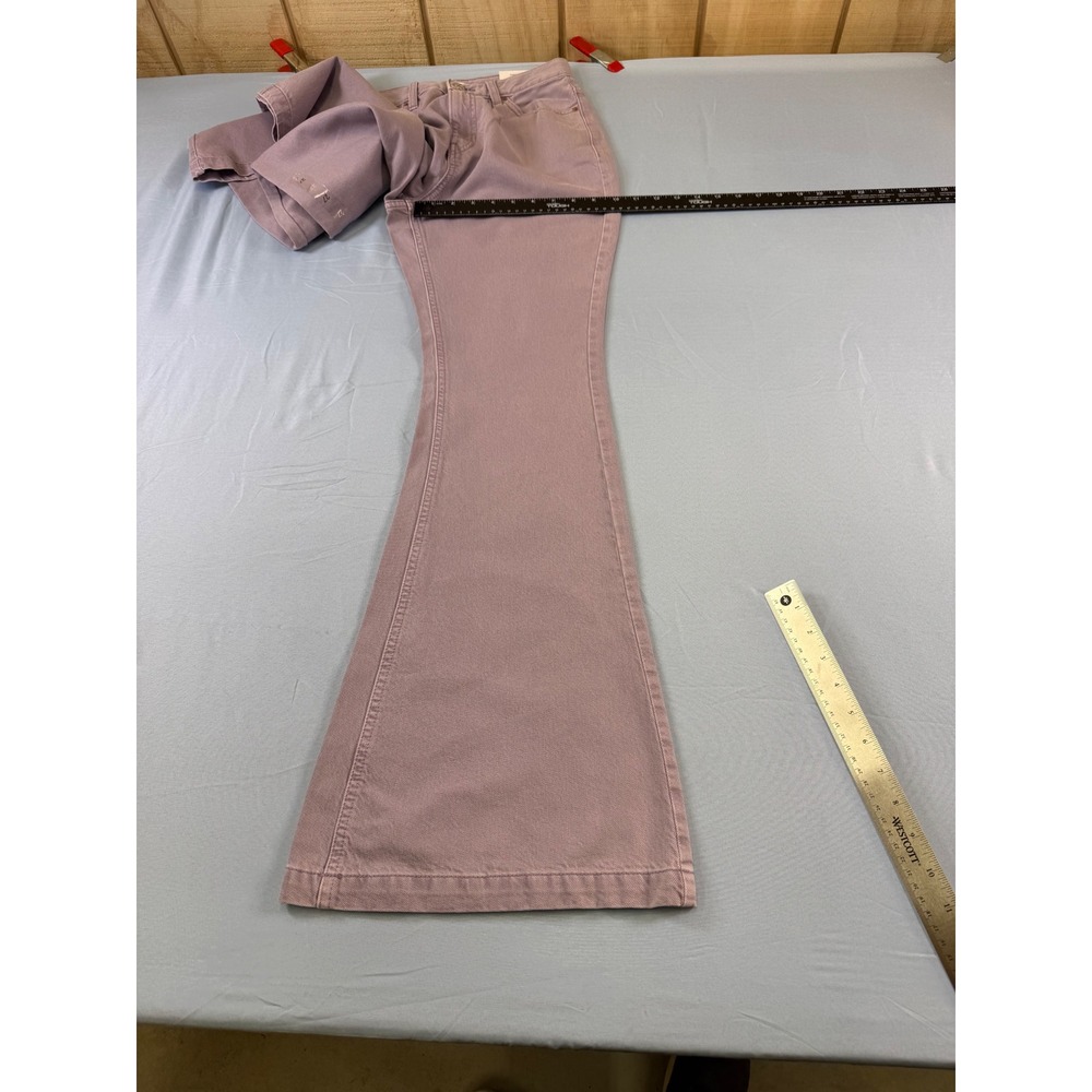 PacSun High Rise Flare Jeans 27 NWT Dusty Lavender Mauve Purple Denim Pants - Picture 13 of 16